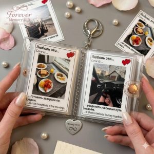 Móc khóa album in ảnh theo yêu cầu Forever Memory Gift