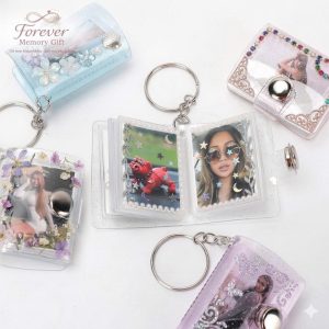 Móc khóa album mini in ảnh theo yêu cầu Forever Memory Gift