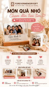 Khung ảnh mica cá nhân hóa tại Forever Memory Gift giúp lưu giữ kỷ niệm đẹp với thiết kế hiện đại, in ảnh sắc nét và đầy ý nghĩa.